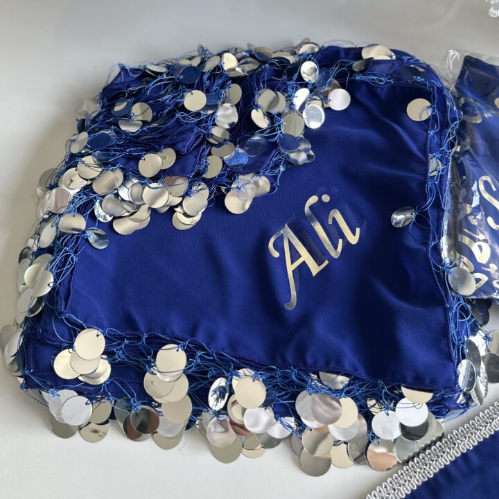 Gümüş Pullu - Gümüş Baskılı Mendil  (1 Adet)